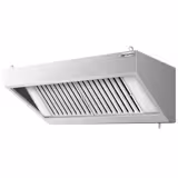 Wandafzuigkap RVS - 700mm diep - 1200mm - zonder motor - met 2 labyrintfilters en verlichting