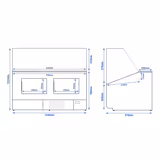 Serve Over Counter - 1568mm - black front - capacity 324 litres