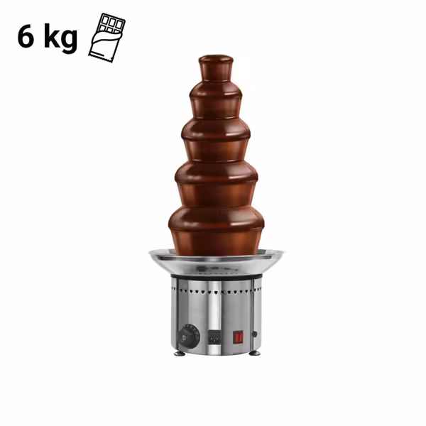 Fontaine à chocolat PROFESSIONNELLE - Inox - 5 étages - Capacité 6kg - Hauteur 700mm - 280W