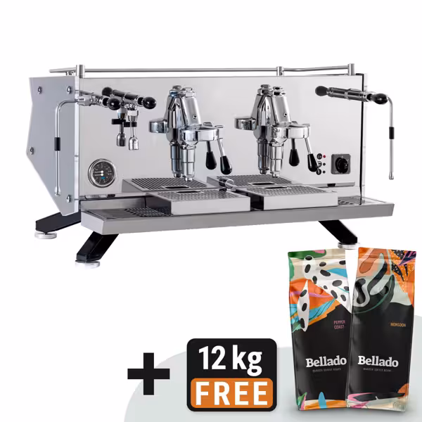 Commercial Espresso Machine "Suprema" - 2 Group - Manual - Pre-infusion System & 2 Steam Wands
