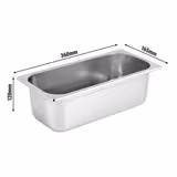 Bac à glace en acier inoxydable - 5l - 360x165x120mm
