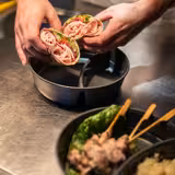 (12 stuks) Herbruikbare maaltijdtrays 2-vaks - 1100ml - Rond - Grijs