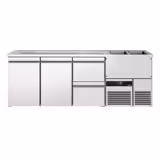 Biertheke PREMIUM - 2500x700mm - 2 Türen & 2 Schubladen