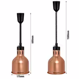 Infrarood warmtelamp - 275W - Ø175mm - hoogteverstelbaar - Roségoud