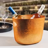 Seau à champagne - Aluminium - 3.9 litres - Ø255mm - Hauteur:200mm - Cuivre - avec poignées