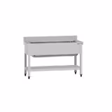 Мийка (модуль) для каструль ECO - 1200x600 мм - з нижньою суцільною полицею - з 1 чашею по центру