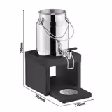Distributeur de lait - BRIDGE - avec accumulateur de froid dans le socle, adaptateur sans contact - 3 L - Acier inoxydable, Bois (hêtre) - incl. accumulateur de froid, adaptateur sans contact