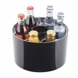 Frapieră - CONFERENCE - oțel inoxidabil, plastic SAN - Ø 230 mm - negru - pentru 6 sticle