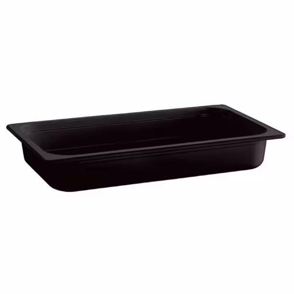 (6 pcs) Melamine Gastronorm Tray GN 1/1 - ECO - Black - 7.1L - Depth: 65mm