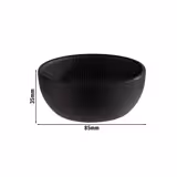 (6 Stück) Schale - NERO - Melamin - 0,1 Liter - Ø 85mm - Schwarz