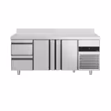 Mostrador refrigerado PREMIUM - 1865x700mm - de trabajo - 2 puertas y 2 cajones - GN 1/1 - refrigeración ventilada