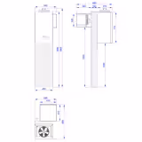 Commercial Walk-In Cold Room - 1200x1200mm - 1,80m³ (1800L) - incl. Integral Refrigeration Unit