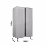 Armoire de travail en inox ECO - 1000x700mm - 2 portes battantes - Hauteur: 1800mm
