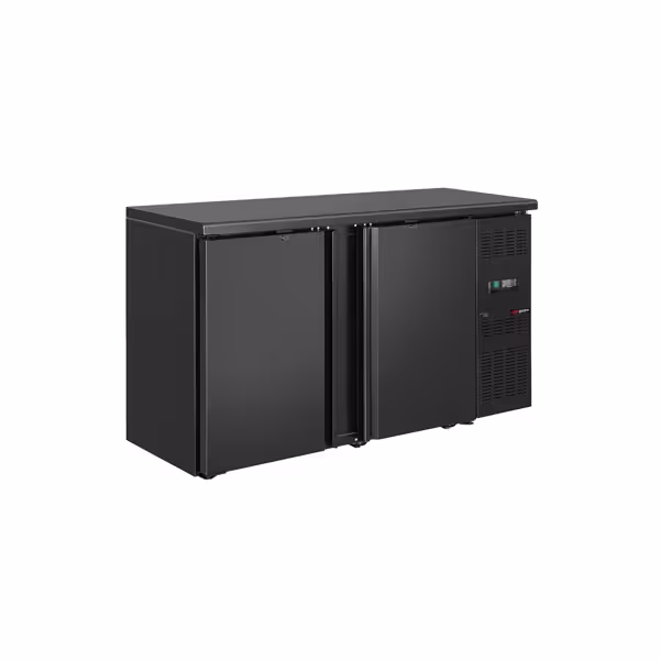 Bar- & Getränkekühltisch ECO - 1462mm - mit 2 Türen - Schwarz