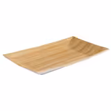 (6 pcs) Serving Tray - BAMBOO - Melamine - 245x155mm - Height: 30mm - Beige/White