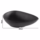 (6 pcs) Coupe - NERO - Mélamine - 0,8L - rectangulaire - 280x220mm - Profondeur : 70mm - Noir