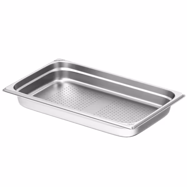 Edelstahl-Behälter GN 1/1 - gelocht - Höhe: 65mm