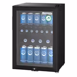 GASTRO-COOL | Minibar koelkast - 430mm - 62 liter - 1 glazen deur - Zwart