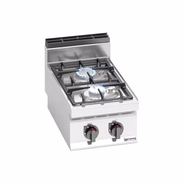 Fogão a gás - 2x queimadores (9,5 kW) com chama piloto
