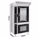 Bakkerij elektrische combisteamer - Digitaal - 10x EN 80x40 - incl. afzuigkap, rijskast & wassysteem