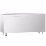 Armoire de travail en inox PREMIUM - 1800x600mm - avec 3 tiroirs à droite sans rebord	