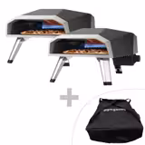 (2 Stück) Outdoor Pizzaofen Gas - für Ø 30cm Pizza - bis 500°C - inkl. Tragetasche