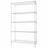 Steel Wire Shelving Unit - 1200x450mm - 5 shelves - Chrome