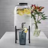 Glas med tappkran - INDUSTRIAL - 2-delat set - 7 liter - rostfritt stål - inkl. ställ