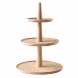 Etagère - VALO - 2 etages - Rond - Eikenhout - Hoogte: 420mm