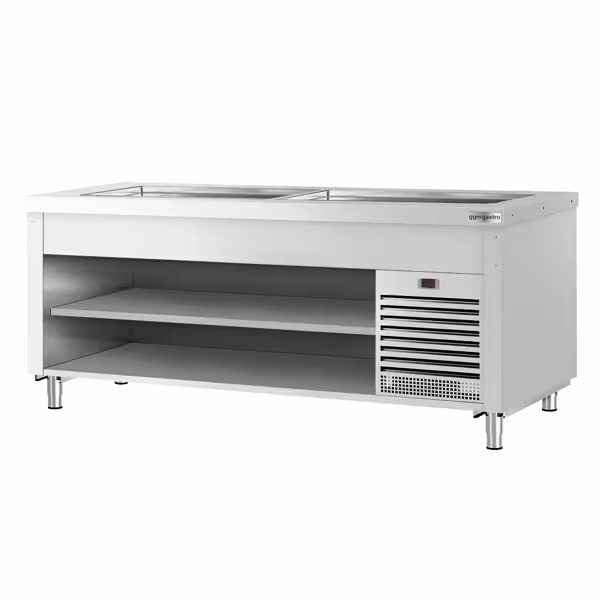 Banco buffet professionale refrigerato COPENAGHEN - 2310mm - con piano refrigerato - Acciaio inox - Self Service