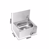 Commercial Hand Wash Sink - Stainless steel - with knee-operated tap