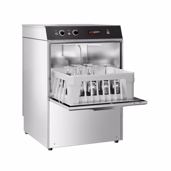 Glazenspoelmachine - Handmatig - 2,97 kW - met reinigingsmiddel-, glansspoelmiddel- & afvoerpomp