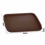 (10 Stück) Serviertablett - ABS Kunststoff - 460x360mm - Braun