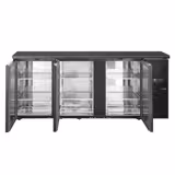 Barowy stół chłodniczy do napojów ECO - 2002x513mm - 386L - z 3 drzwi; pełne drzwi - Czarny