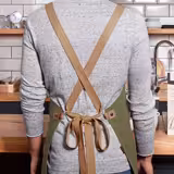 KARLOWSKY | Urban Twill Cross Back Bib Apron – Moss Green - 700×850 mm