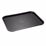 (6 Stück) FAST FOOD Tablett - Polypropylen - 450x355mm - Schwarz