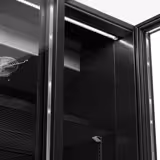 Cam Kapılı İçecek Dolabı - 1500mm - 1500L - 3 Cam Kapılı + LED aydınlatmalı - Siyah