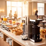 Commercial Bulk Coffee Brewer - 2x 5.0L - 9 kW - with direct water connection & hot water tap - incl. 2 thermal containers