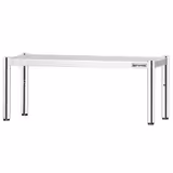 Rozsdamentes acél polc felépítmény - 1 szintes - 1200x370 mm - magasságában állítható