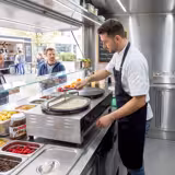 Crêpes-Gerät - mit 2 Platten - Ø 400mm inkl. Teigverteiler