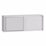 Rozsdamentes acél faliszekrény ECO - 2000x400 mm - tolóajtóval - 650 mm magas