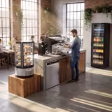 Kaffeemühle - 1,2kg - mit Kühlsystem - Ø 83mm Flachmahlscheibe - automatische Erkennung des Siebträgers - Schwarz