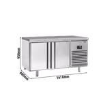 Bäckereikühltisch Premium PLUS - 1618x800mm - mit 2 Türen - Granitarbeitsplatte