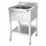 Stół zlewozmywakowy PREMIUM - 600x700mm - z dolną półką i 1 zlewem