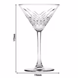 (12 قطع) كأس مارتيني - TIMELESS - 230 ml - شفاف