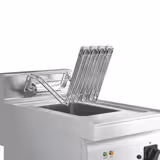 Elektrische friteuse - 10 liter - 9 kW - mechanische bediening - met aftapkraan - incl. onderstel