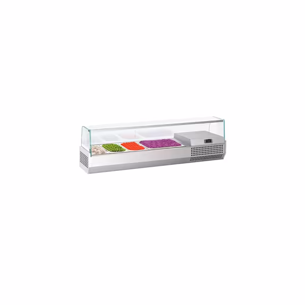 Opzetkoelvitrine PREMIUM PLUS - 1328x353mm - 5x GN 1/4