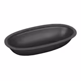 (12 pcs) Food Lidding Tray - 500ml - Oval - Grey