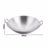 Panela wok em aço inoxidável - Ø 450mm