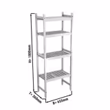 Étagère de base en aluminium - 655 x 1800 mm - Capacité de charge : 600 kg